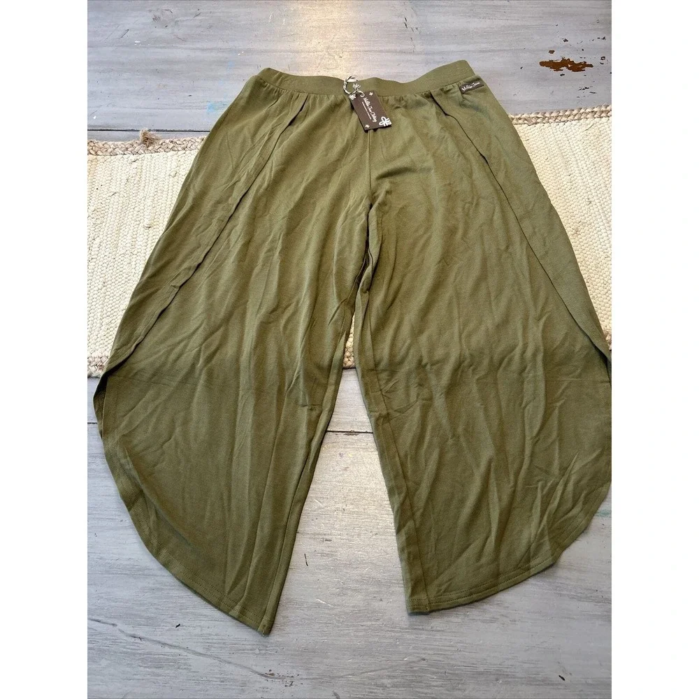 NWT Matilda Jane Spring Things Tulip Pants Olive Green Womens Sz S Boho Beach - Picture 1 of 7
